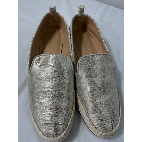 Alex Marie Raanata Espadrille Slip-Ons size 9.5 TAUPE SOFT GOLD - Picture 1 of 16